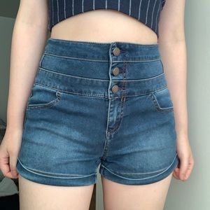 High Waisted Denim Shorts